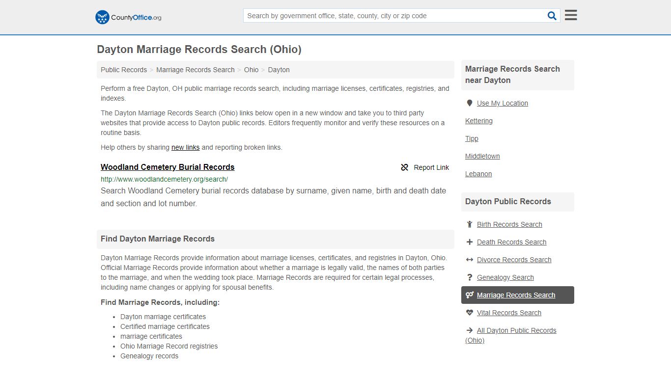 Marriage Records Search - Dayton, OH (Marriage Licenses ...
