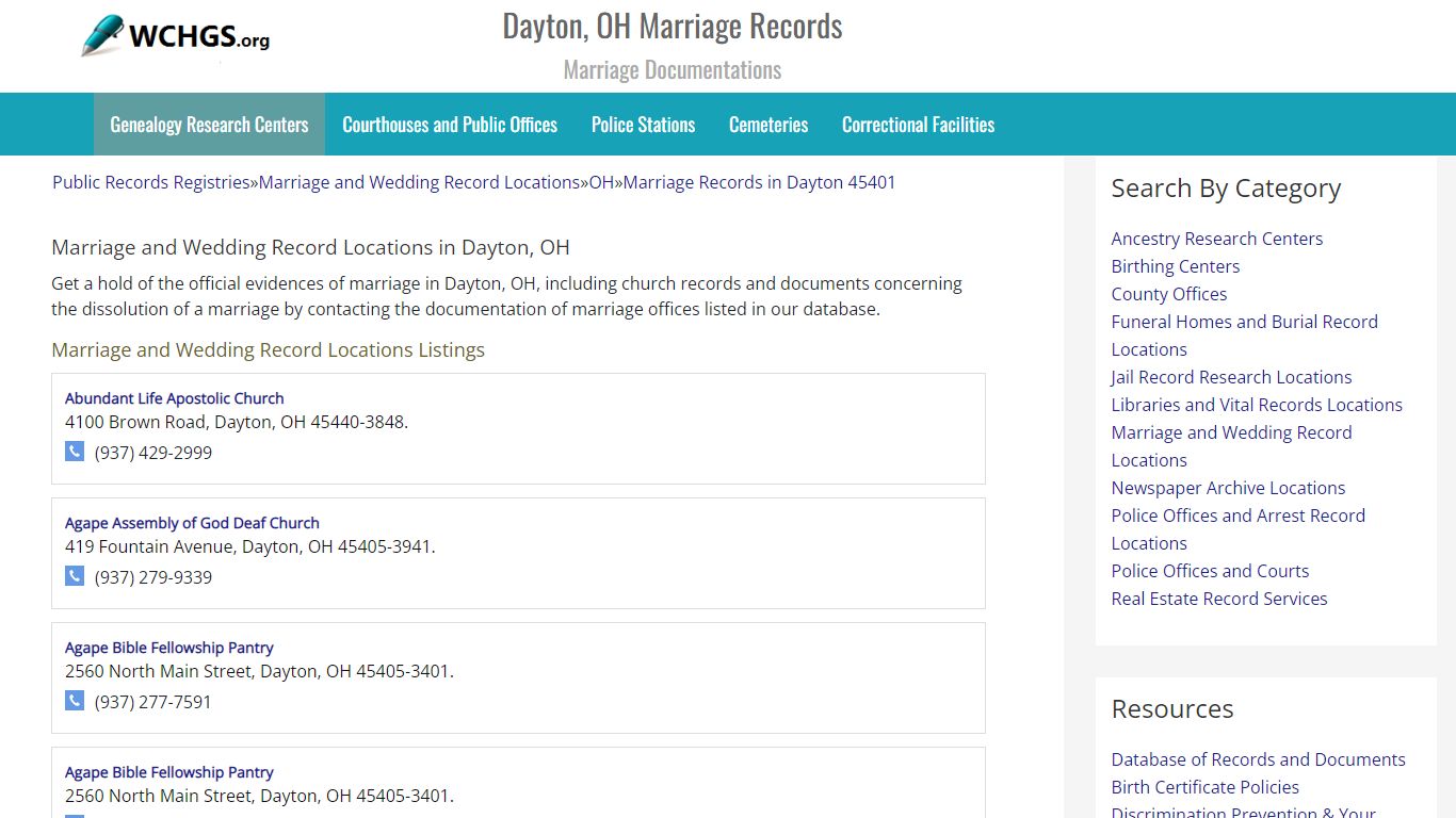 Dayton, OH Marriage Records - Marriage Documentations