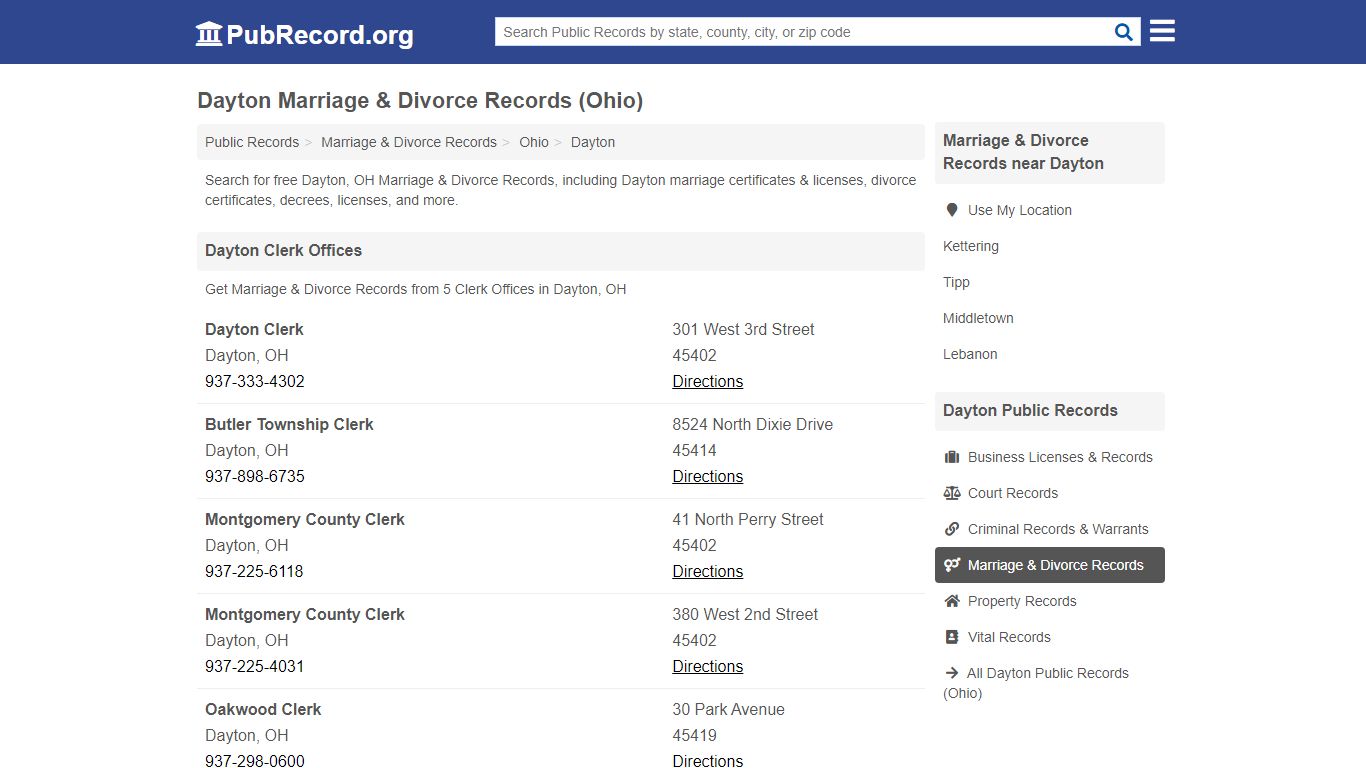 Free Dayton Marriage & Divorce Records (Ohio Marriage ...